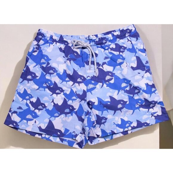 Southern Lure Boy Youth Size Large Colorful Camo Shark Print Swim Trunks NEW - Picture 4 of 4